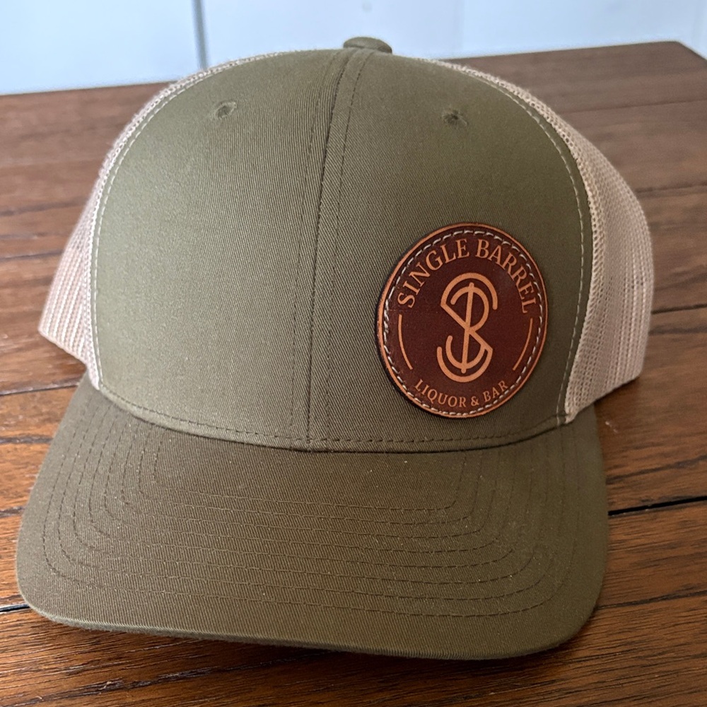 Olive Green and Tan Cap